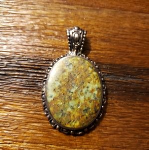 Vintage Sterling Silver Turquoise Pendant